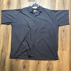 Cold gray Lalee short sleeve button up with collar.#19